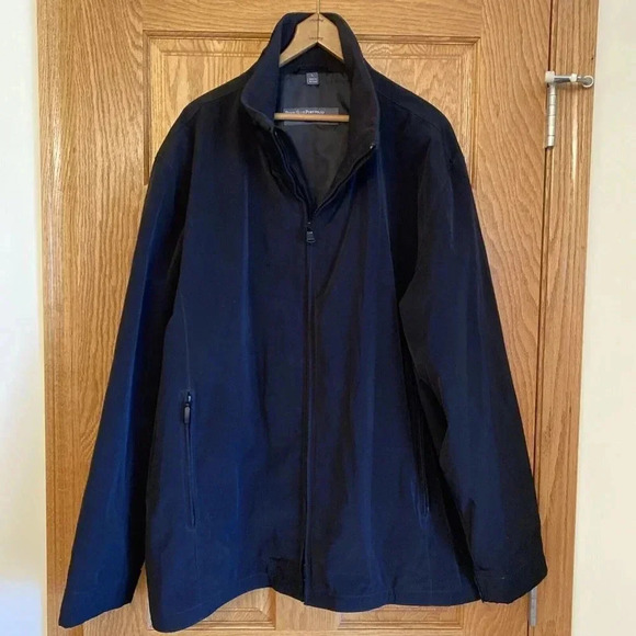 Perry Ellis Men's Black Full Zip Jacket - Size L- Waterproof - Picture 2 of 11
